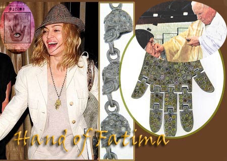 Madonna Hand of Fatima Bling