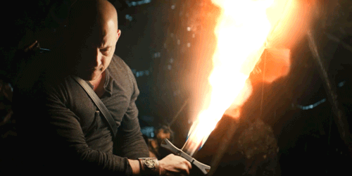 Flaming Sword Vin Diesel